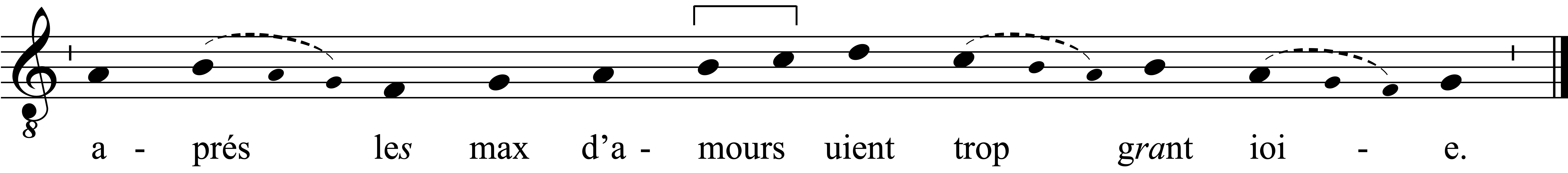 Refrain musical notation